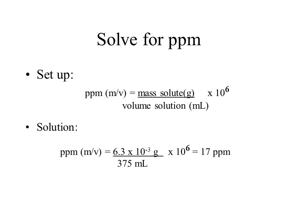 How To Calculate Ppm northwestlasopa